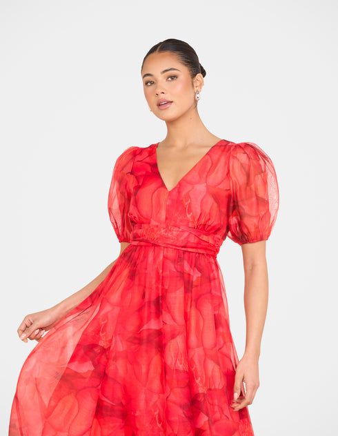 Dua Puff Sleeve Maxi Dress